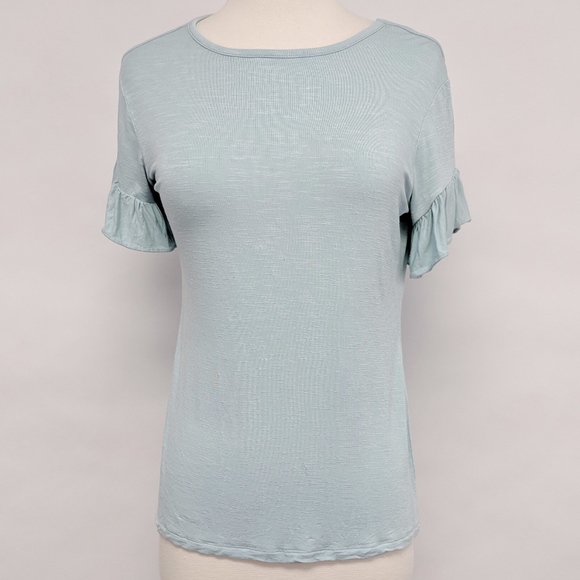 loft ruffle sleeve top